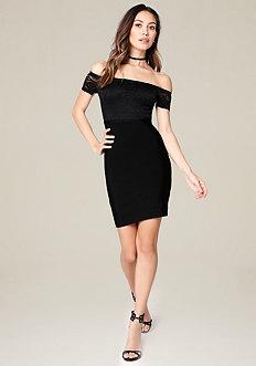 Bebe Lori Off Shoulder Dress