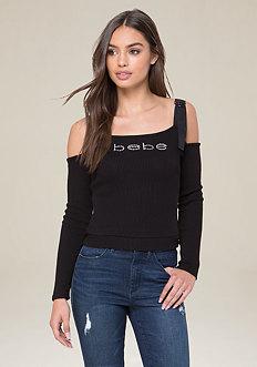 Bebe Logo D-ring Strap Top