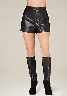 Bebe Laser Cut Detail Shorts