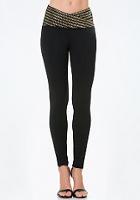 Bebe Embellished Waist Leggings