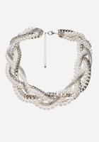 Bebe Faux Pearl Twisted Necklace