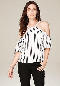 Bebe Tania Ruffle Sleeve Top