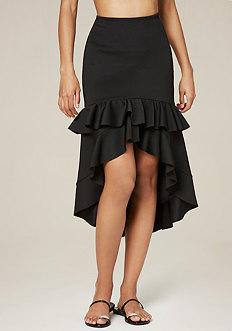 Bebe Ruffled Hi-lo Skirt