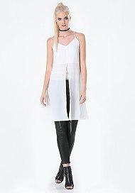 Bebe Susan Lace Open Front Tunic
