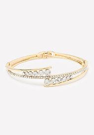 Bebe Graduated Crystals Bracelet