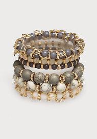 Bebe Beaded Stretch Bracelet Set