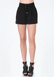 Bebe Zoe Smock Waist Shorts