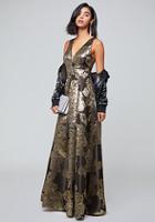 Bebe Lina Metallic Gown