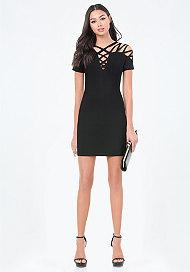 Bebe Emily Lattice Dress