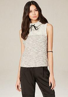 Bebe Cowl Neck Sleeveless Top