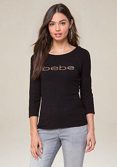 Bebe Marjorie Zip Shoulder Top