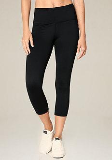 Bebe Mesh Inset Crop Leggings