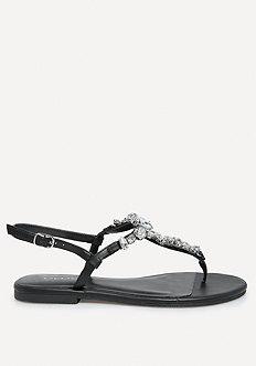 Bebe Lana Jeweled Flat Sandals