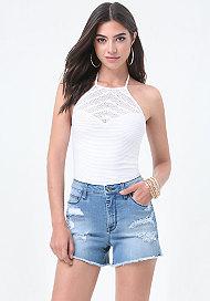 Bebe Haley Ottoman Halter Top