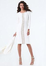 Bebe Knotted Front Midi Dress