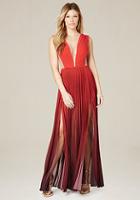 Bebe Ombre Pleated Gown