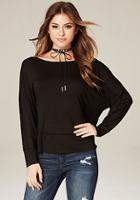 Bebe Exposed Seam Hi-lo Top