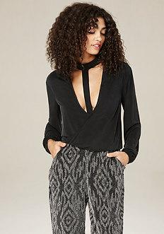 Bebe Long Sleeve T-neck Top