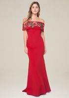 Bebe Rose Applique Mermaid Gown