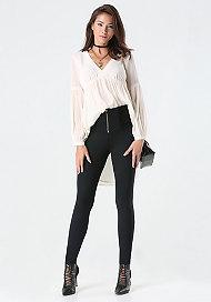 Bebe Ruched Waistband Leggings