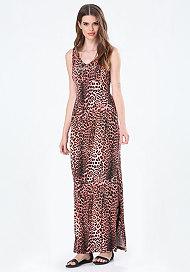 Bebe Logo Print V Maxi Dress