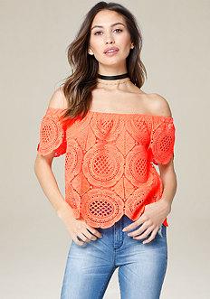 Bebe Eliza Off Shoulder Top