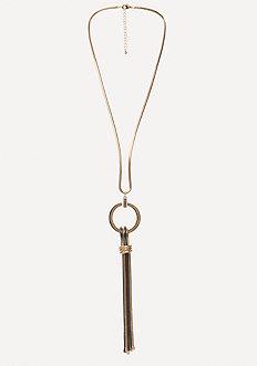 Bebe 2-tone Snake Chain Necklace