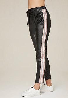 Bebe Racer Stripe Jogger Pants