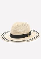 Bebe Striped Edge Panama Hat