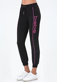 Bebe Logo Piped Jogger Pants