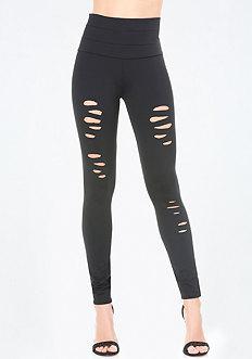 Bebe Ripped High Waist Leggings