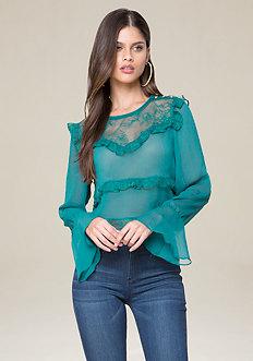 Bebe Tiered Ruffle Top