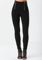 Bebe High Rise Zip Leggings