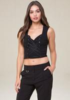 Bebe Lace Up Corset Top