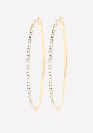 Bebe Crystal Hoop Earrings