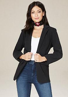 Bebe Bonded Scuba Blazer