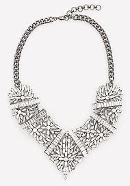 Bebe Crystal Floret Bib Necklace