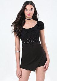Bebe Allover Lace Scoopneck Top