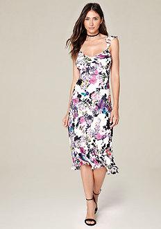 Bebe Open Back Midi Dress