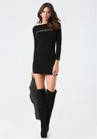Bebe Logo Cinched Sweater Dress
