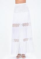 Bebe Lace Inset Maxi Skirt