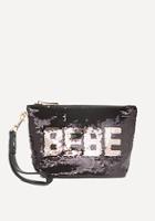 Bebe Logo Sequin Zip Pouch
