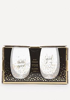 Bebe Hello Gorgeous Wine Glasses