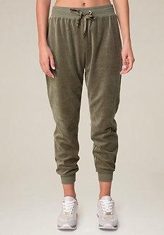 Bebe Logo Velour Track Pants