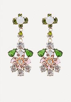 Bebe Flower Drop Earrings