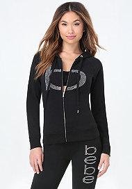 Bebe Iridescent Logo Hoodie