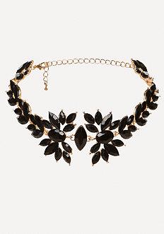 Bebe Lace & Stone Choker Set