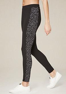 Bebe Logo Mixed Dot Leggings