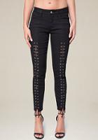 Bebe Front Lace Up Skinny Jeans