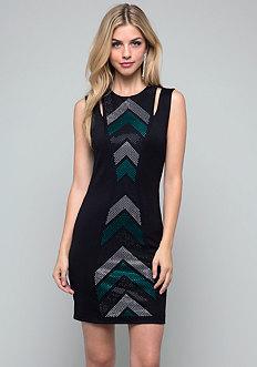 Bebe Studded Ponte Dress